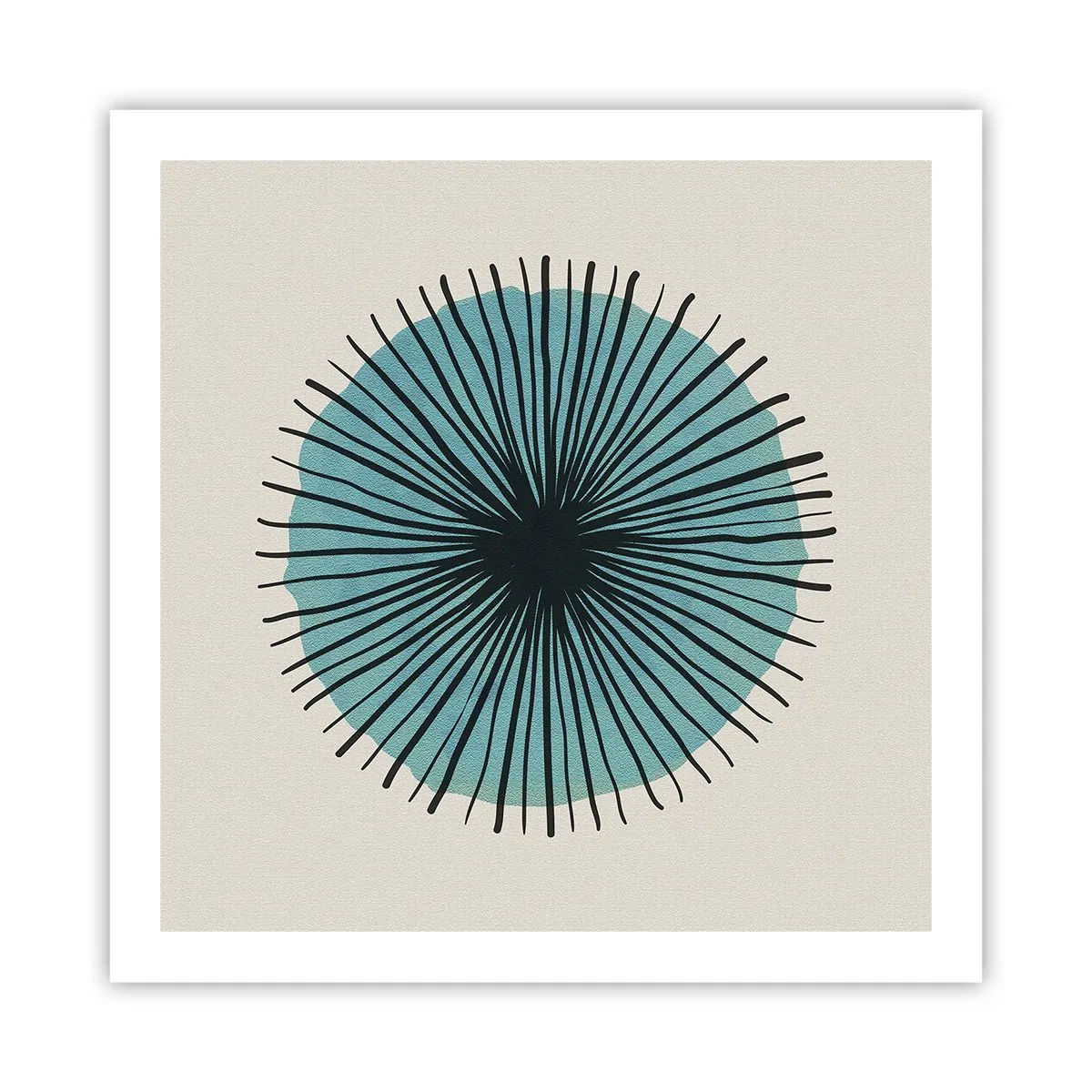Poster - Stralend in het blauw - 60x60 cm