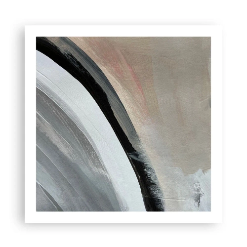 Poster - Compositie: boog van zwart en grijs - 60x60 cm