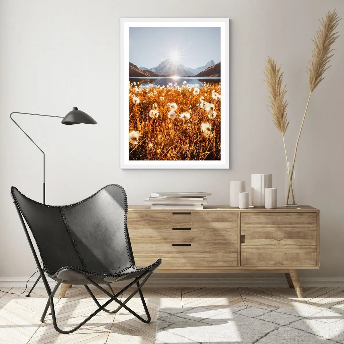 Poster in een witte lijst - Steenhardheid, graszachtheid - 30x40 cm