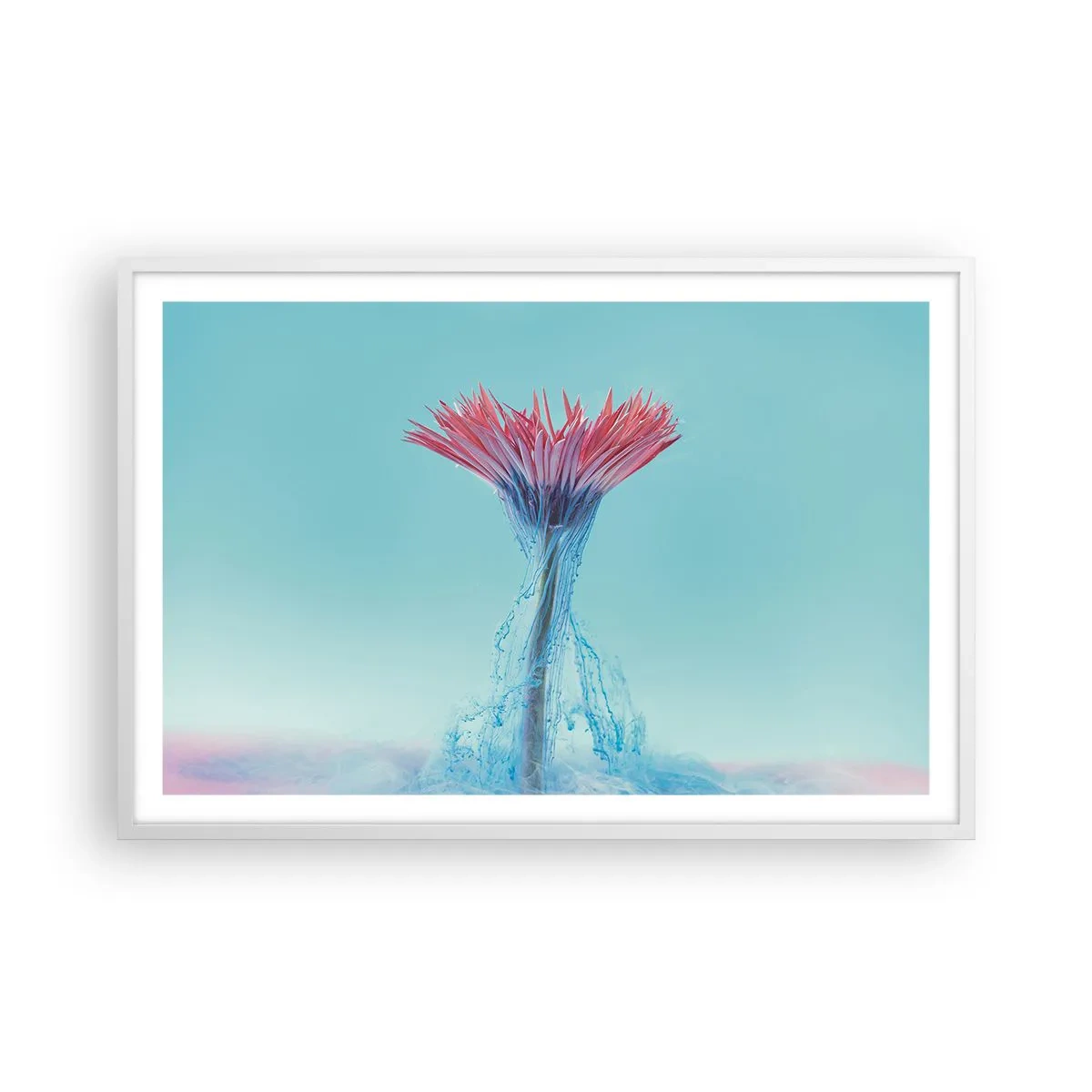 Poster in een witte lijst - In een verkwikkende omhelzing - 91x61 cm
