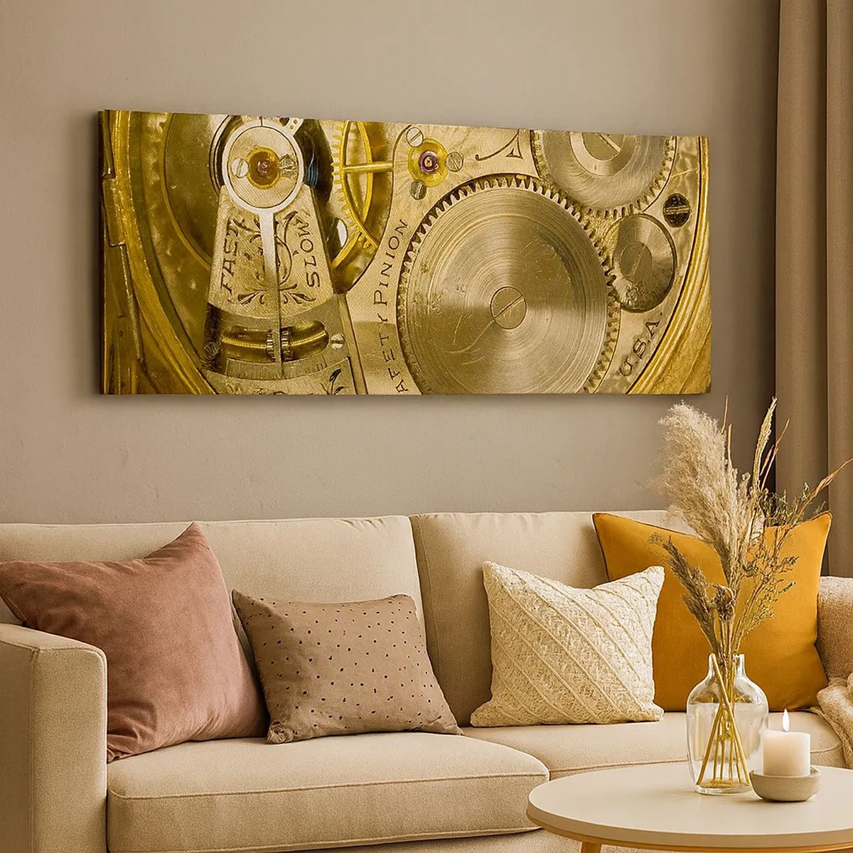 Schilderen op canvas - Ga met de tijd mee - 100x40 cm