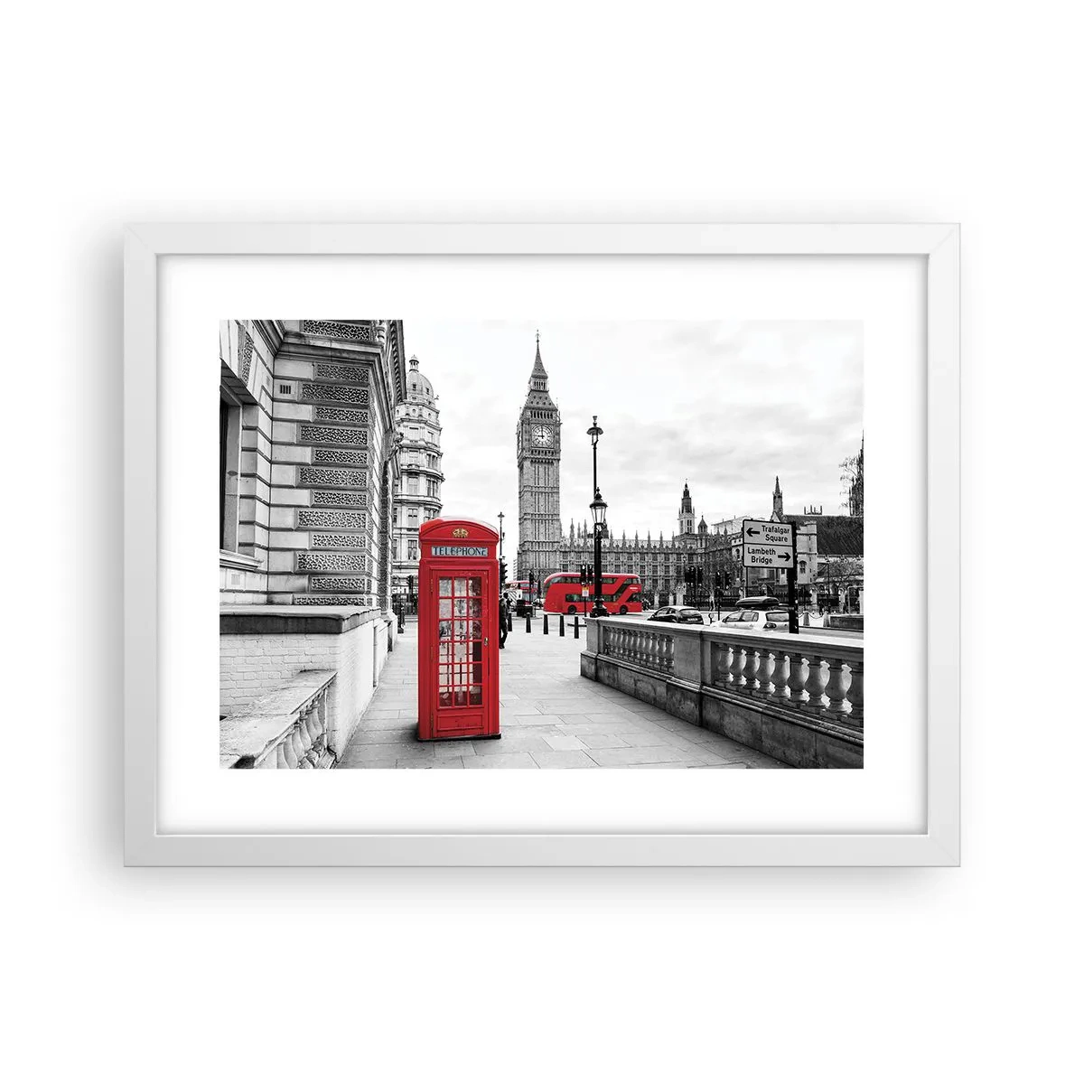 Poster in een witte lijst - Londen, zonder twijfel - 40x30 cm