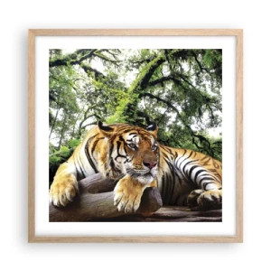 Een poster in een licht eiken lijst - Met vriendelijke groet - 50x50 cm