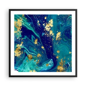 Poster in een zwarte lijst - De bloemblaadjes van de zon - 60x60 cm