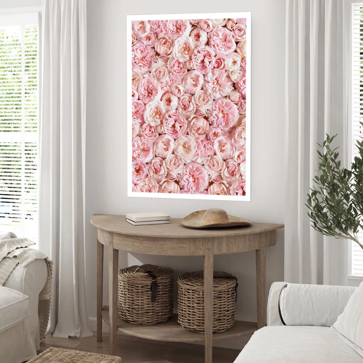 Poster - Een bed van rozen - 40x50 cm