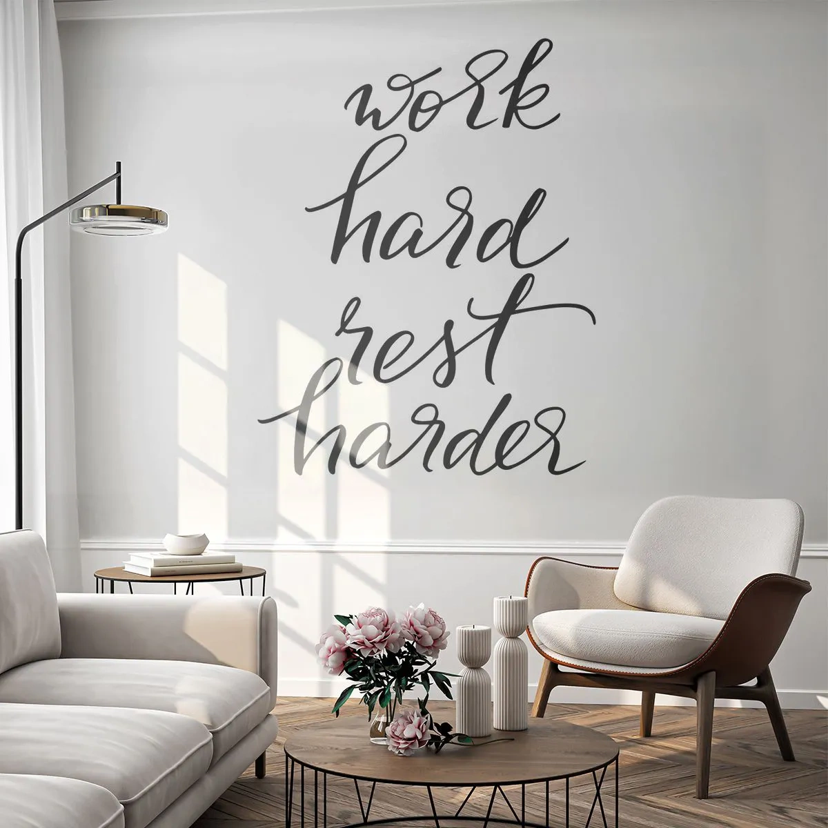 Fotobehang Premium Sand - Levensbalans - Typografie, Bevestiging, Maxim - 350x256 cm