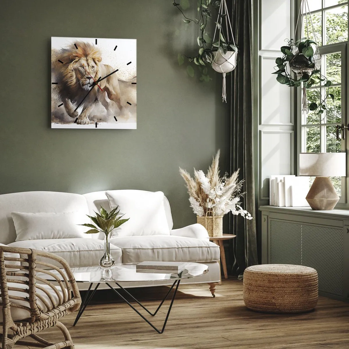 Wandklok - Klok - De koning vertrekt - 40x40 cm