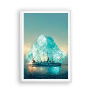 Poster in een witte lijst - Arctische diamant - 70x100 cm