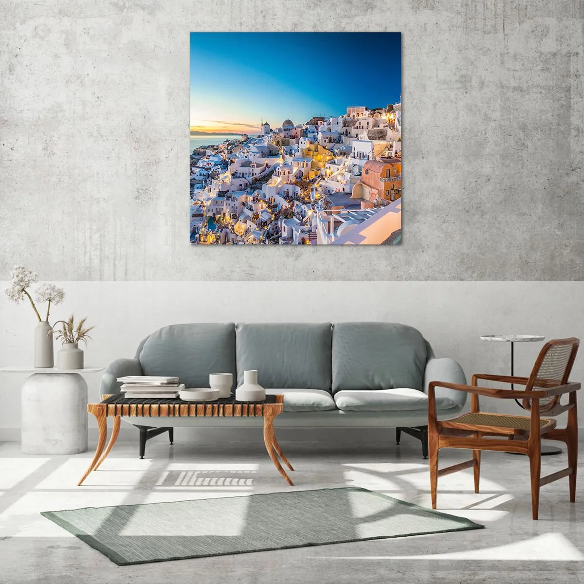 Schilderen op glas - De essentie van Grieksheid - 70x70 cm