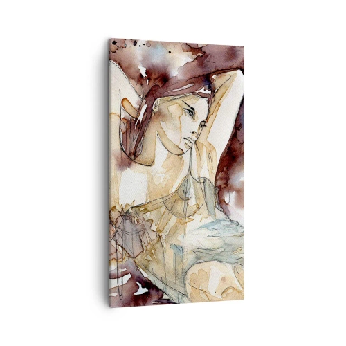 Schilderen op canvas - In een lila stemming - 45x80 cm