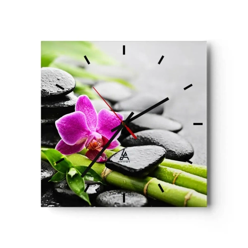 Wandklok - Klok - In een vrede evenwicht - 30x30 cm