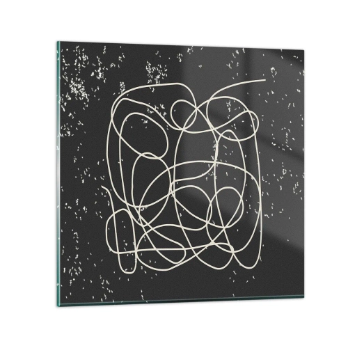 Schilderen op glas - Dwalende gedachten - 50x50 cm