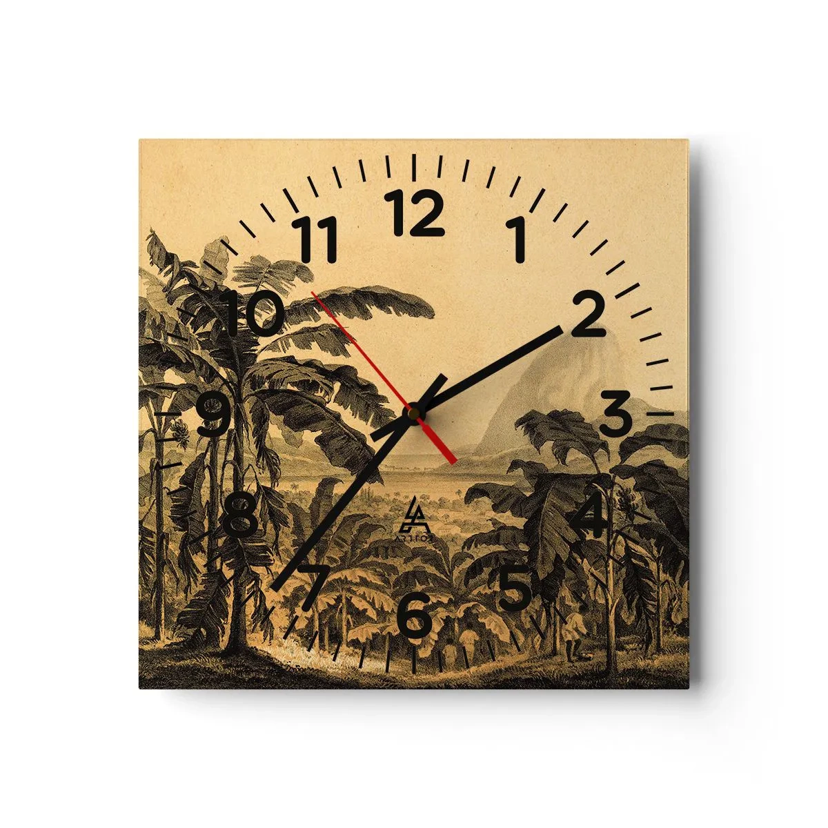 Wandklok - Klok - in een koloniaal klimaat - 40x40 cm