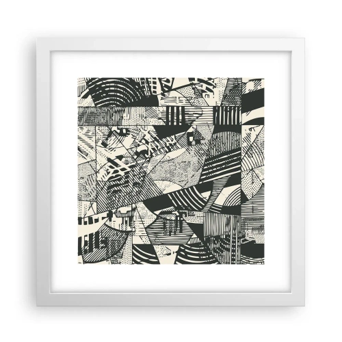 Poster in een witte lijst - De dynamiek van nu - 30x30 cm