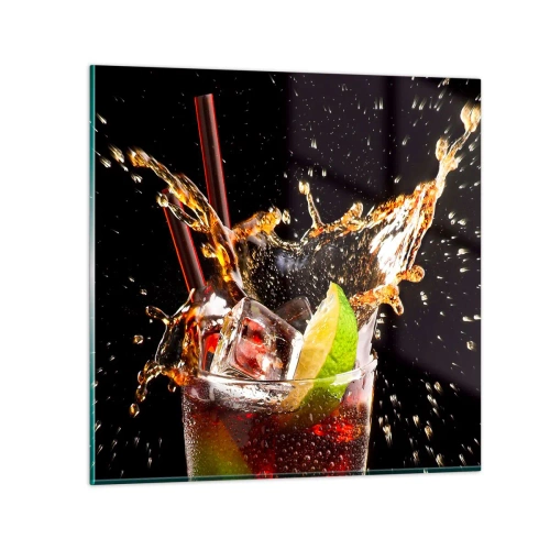 Schilderen op glas - Vreugde en energie van kleuren - 70x70 cm