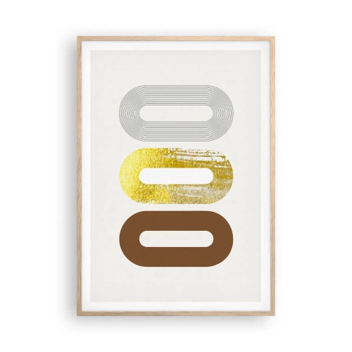 Een poster in een licht eiken lijst - Oooo! - 70x100 cm