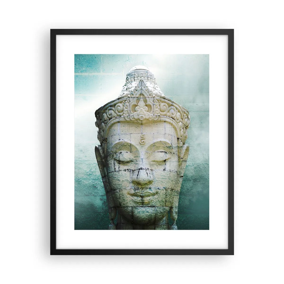 Poster in een zwarte lijst - Op zoek naar het licht - 40x50 cm