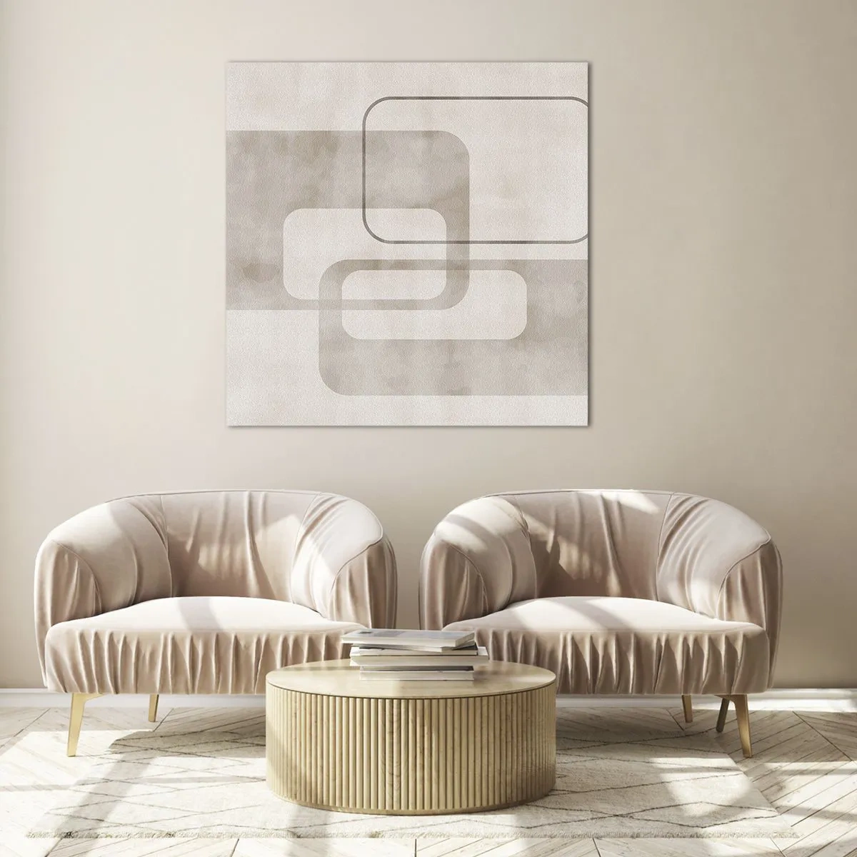 Schilderen op glas - Geometrische voeg - 60x60 cm