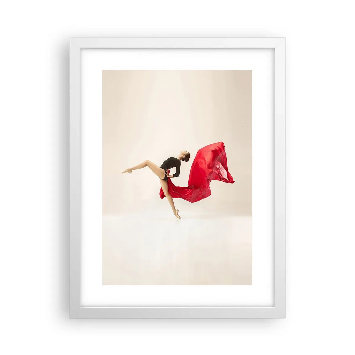 Poster in een witte lijst - rood en zwart - 30x40 cm