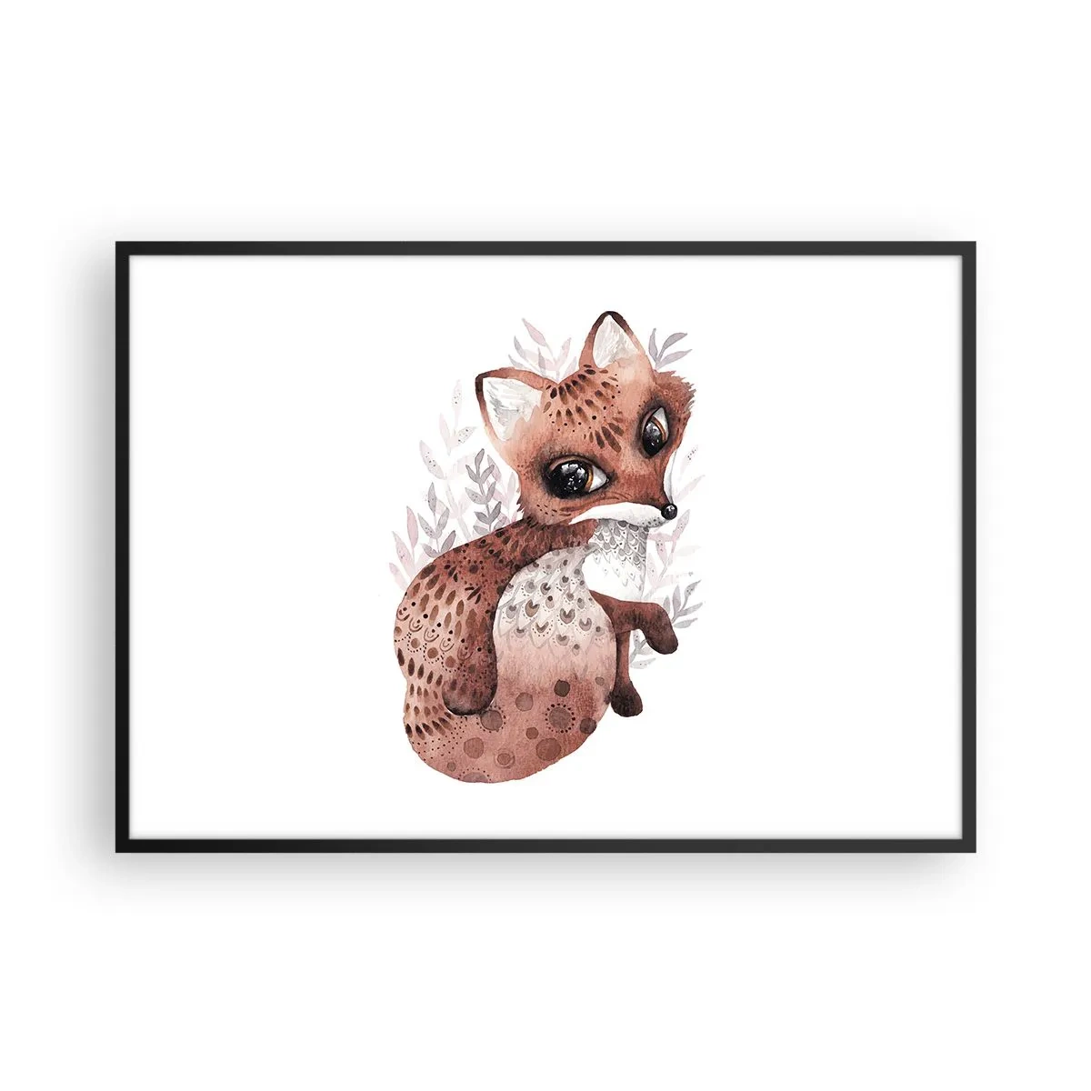 Poster in een zwarte lijst - Houd er gewoon van - 100x70 cm