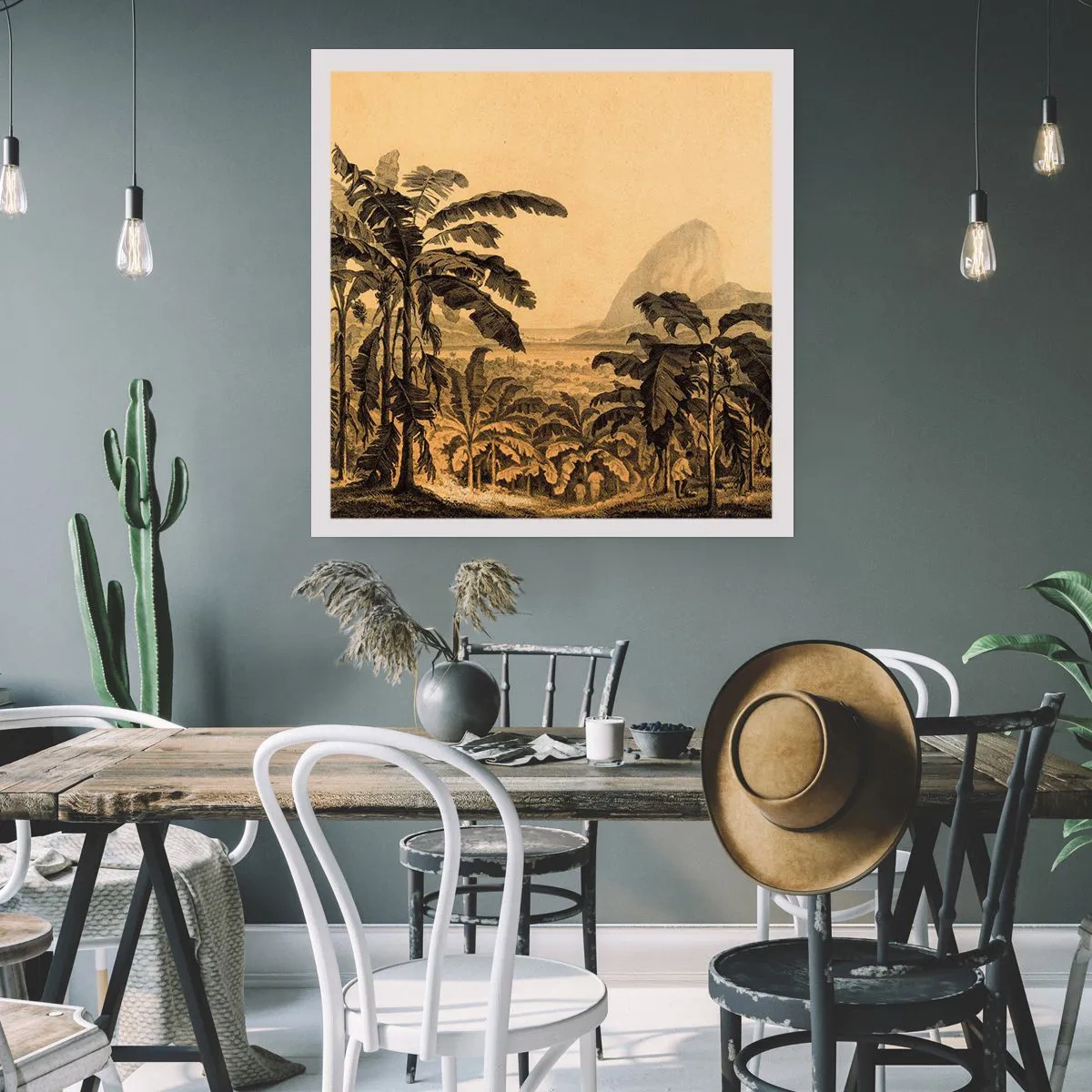 Poster - in een koloniaal klimaat - 40x40 cm