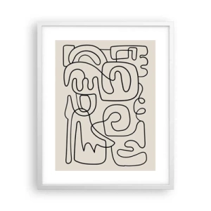 Poster in een witte lijst - Volg het pad - 40x50 cm
