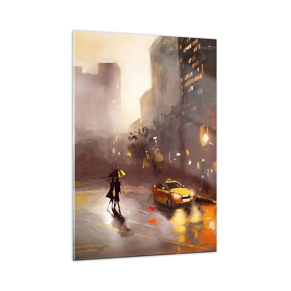 Schilderen op glas - In de lichten van New York - 50x70 cm