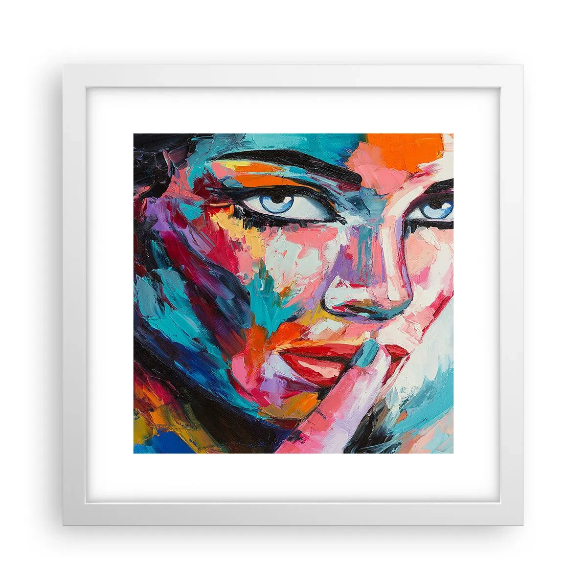 Poster in een witte lijst - Ons eerste geheim - 30x30 cm