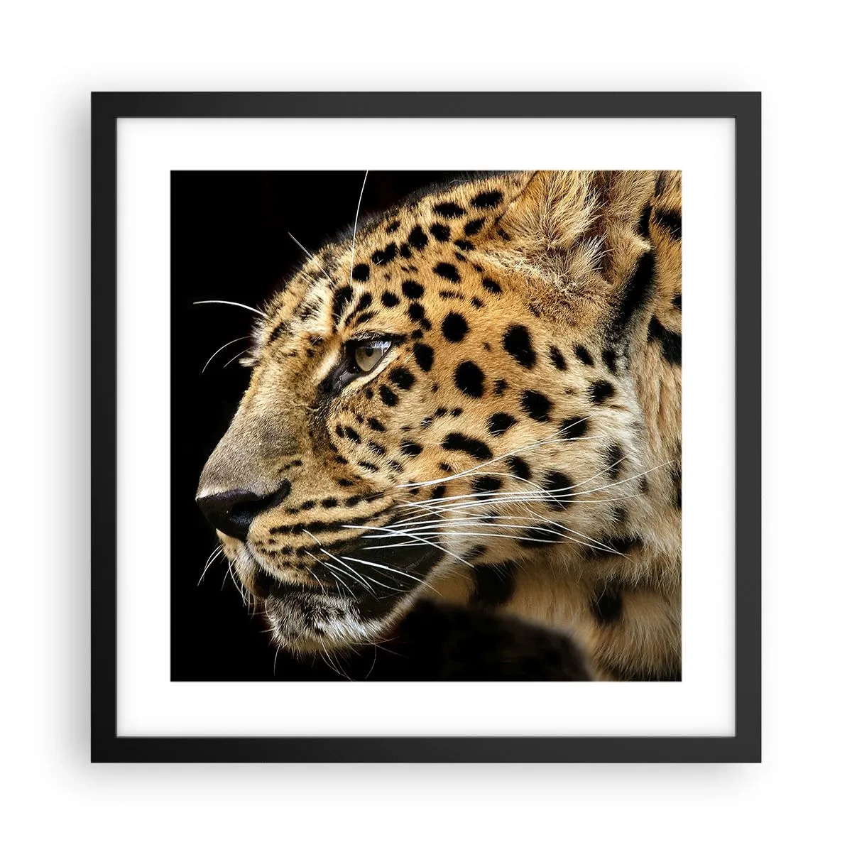 Poster in een zwarte lijst - Rustig, gefocust, klaar - 40x40 cm