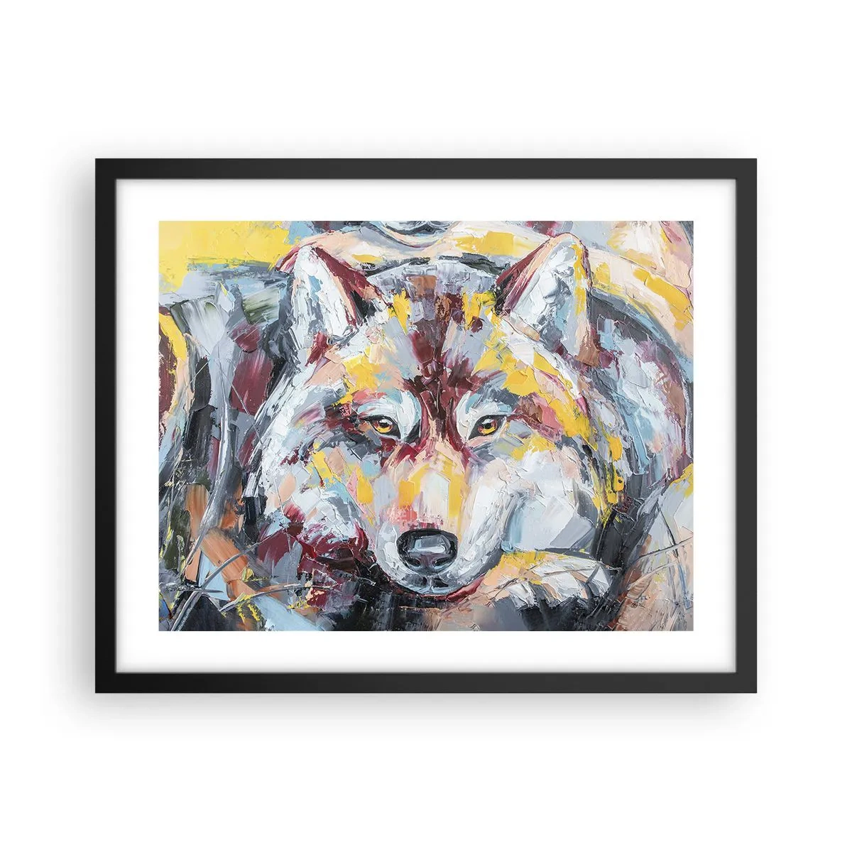 Poster in een zwarte lijst - Gemoedsrust onder dierbaren - 50x40 cm