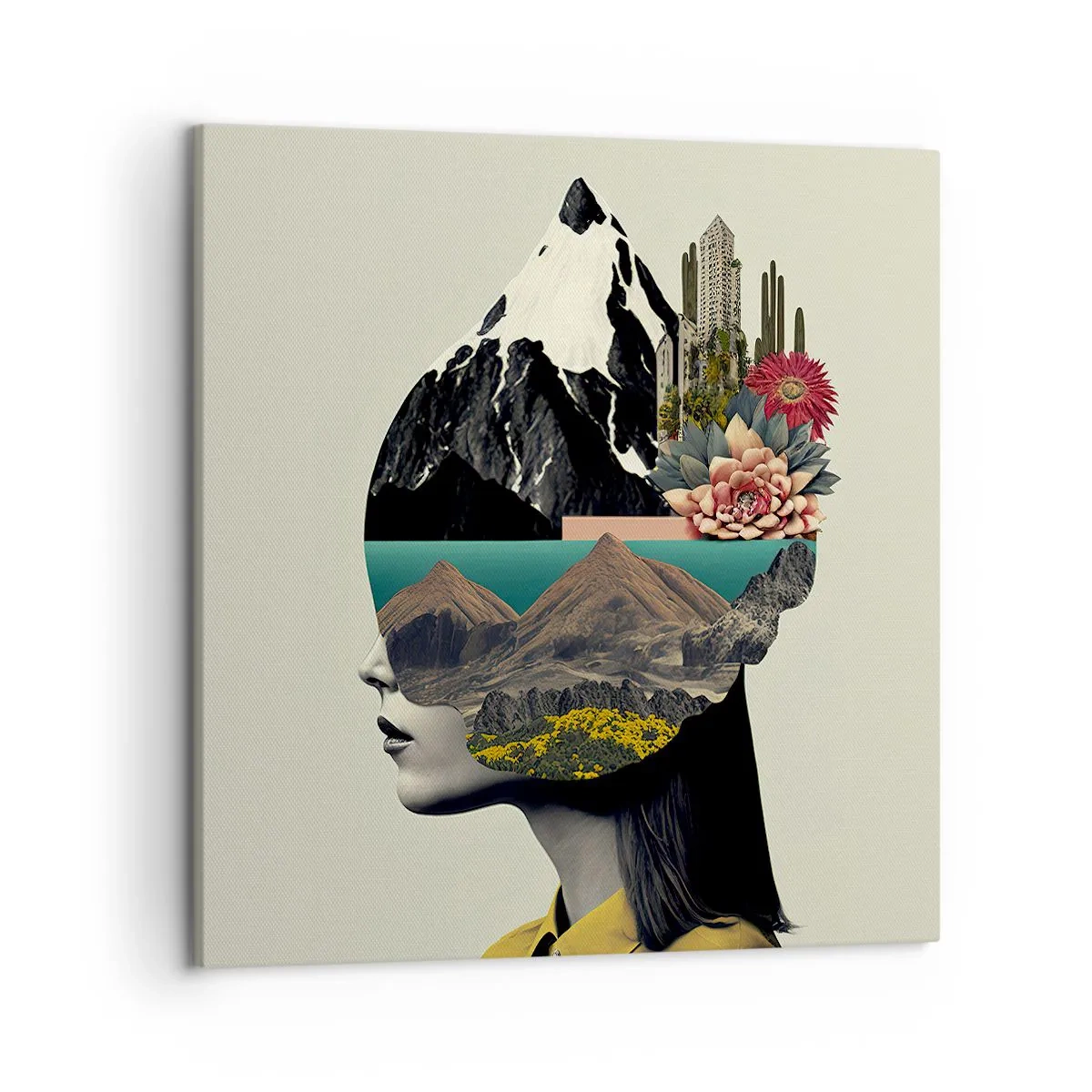 Schilderen op canvas - Vrouw – altijd een mysterie - 50x50 cm