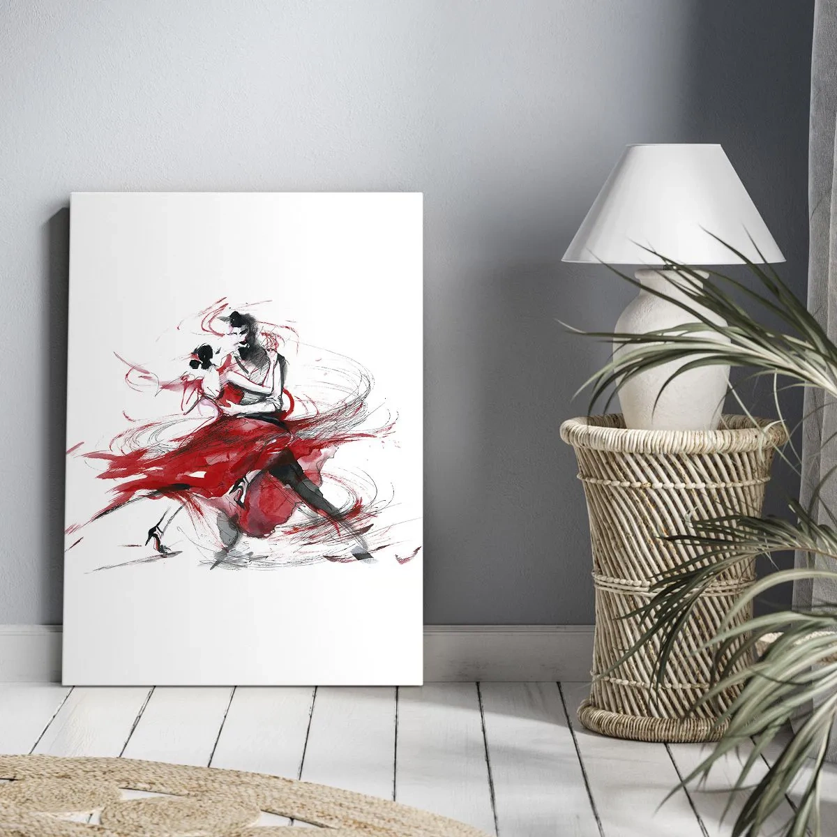 Schilderen op canvas - Tango - het ritme van passie - 50x70 cm