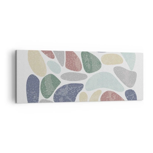 Schilderen op canvas - Een mozaïek van poederkleuren - 140x50 cm