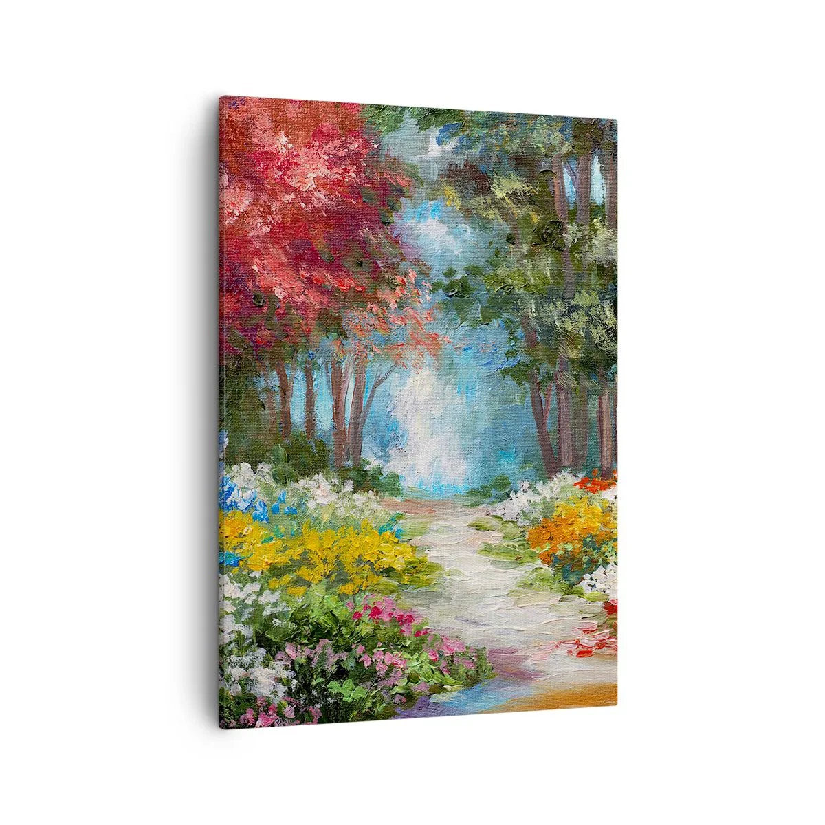 Schilderen op canvas - Bostuin, bloemenbos - 50x70 cm