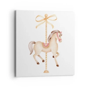 Schilderen op canvas - Een sierlijke draf - 70x70 cm