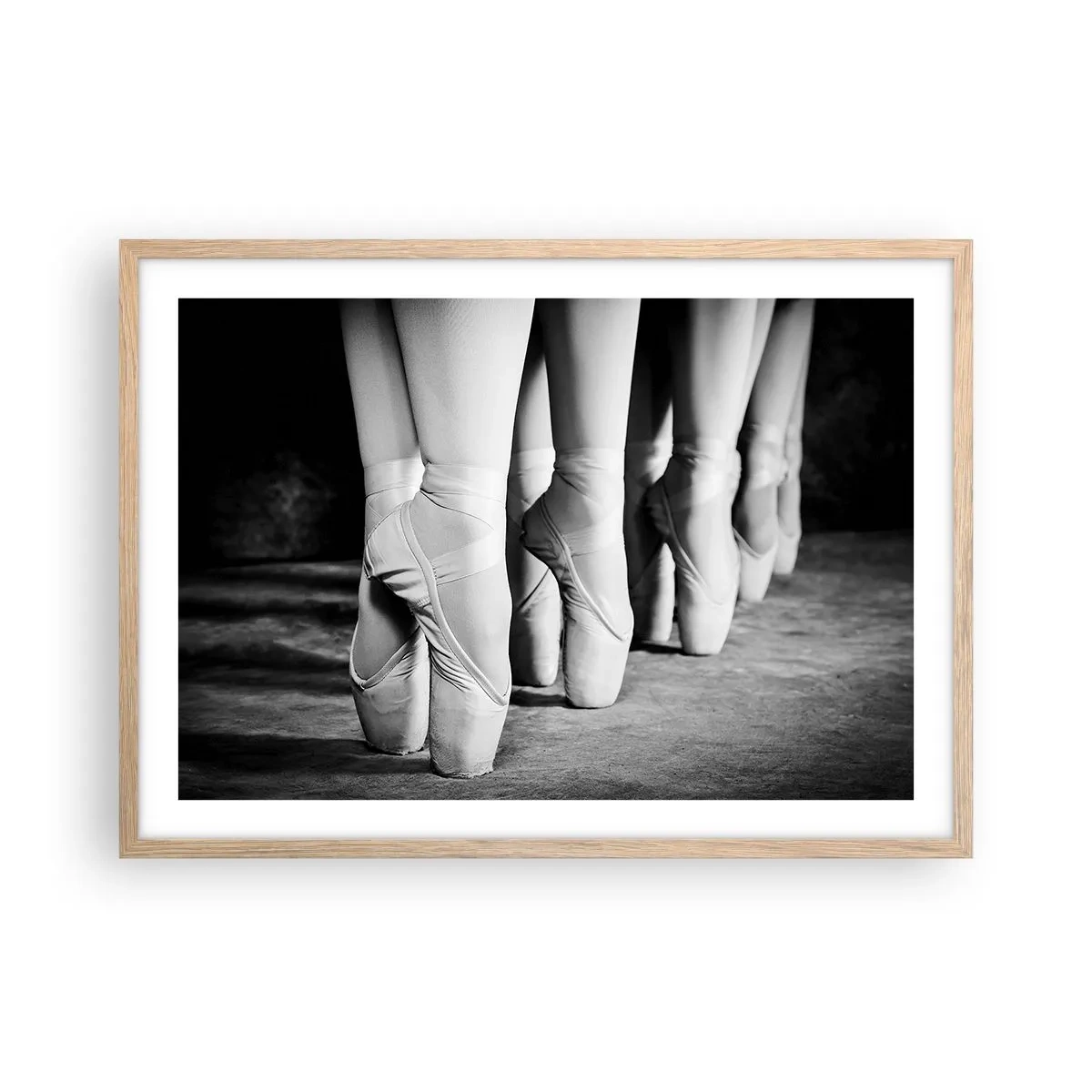 Een poster in een licht eiken lijst - Samen, lichtjes - 70x50 cm