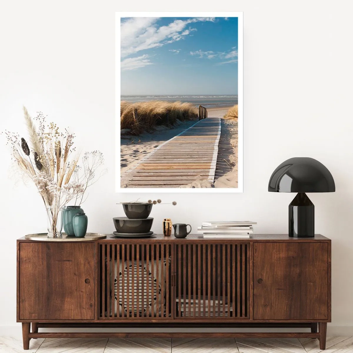 Poster - Achter het duin, in het ruisen van gras - 50x70 cm