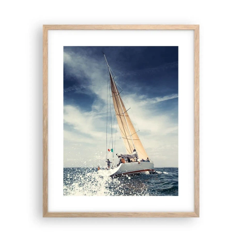 Een poster in een licht eiken lijst - Ze halen ons niet in! - 40x50 cm