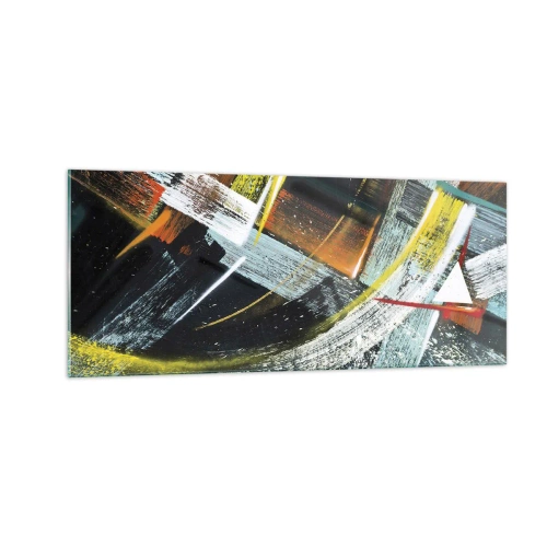 Schilderen op glas - De energie van beweging - 100x40 cm