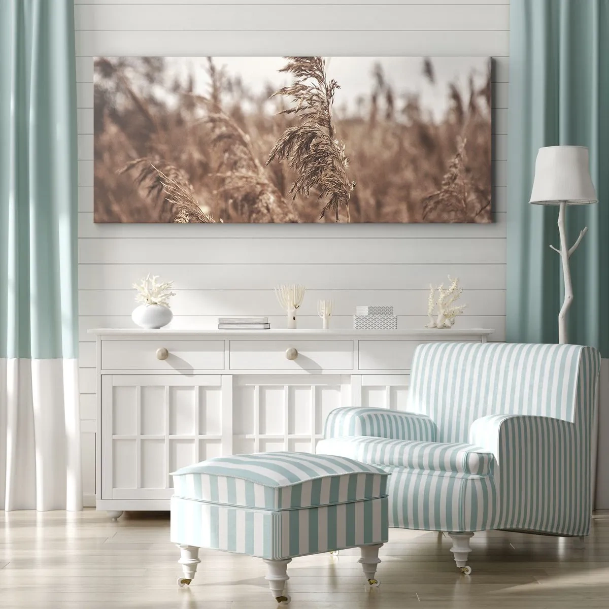 Schilderen op canvas - Het is al herfst in de velden - 100x40 cm