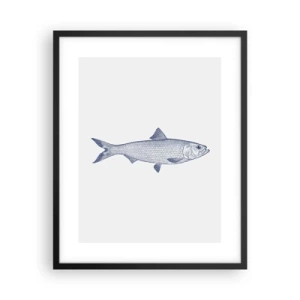 Poster in een zwarte lijst - Groeten uit de noordelijke zeeën - 40x50 cm