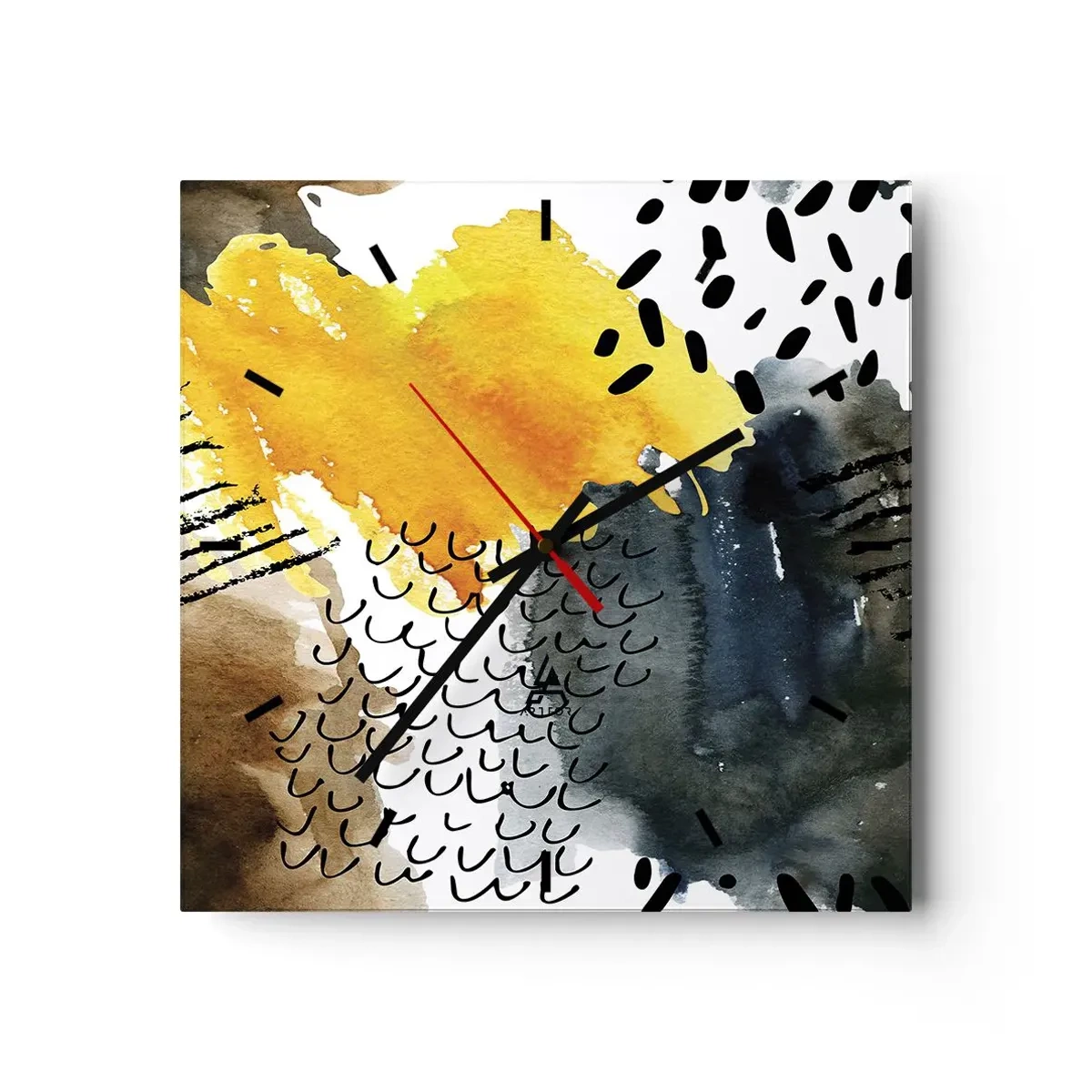 Wandklok - Klok - Een ontmoeting van de elementen - 30x30 cm