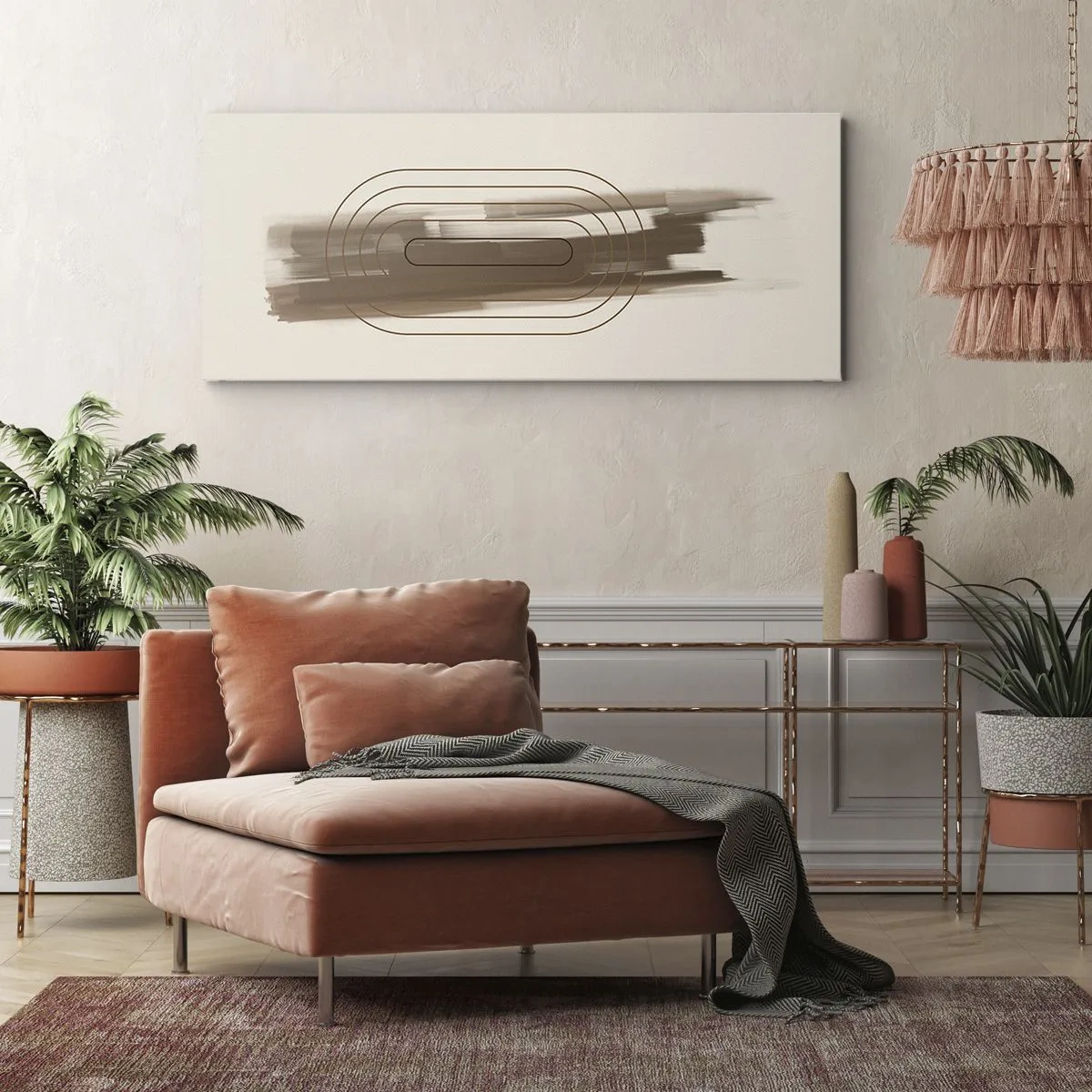 Schilderen op canvas - Een briesje grijs - 100x40 cm