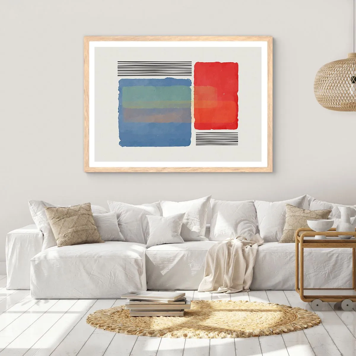 Een poster in een licht eiken lijst - De geest en de letter van de geometrie - 40x30 cm