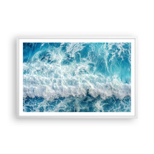 Poster in een witte lijst - Vrolijk en springend - 91x61 cm