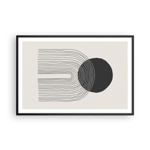 Poster in een zwarte lijst - Bibberen en vertrouwen - 91x61 cm