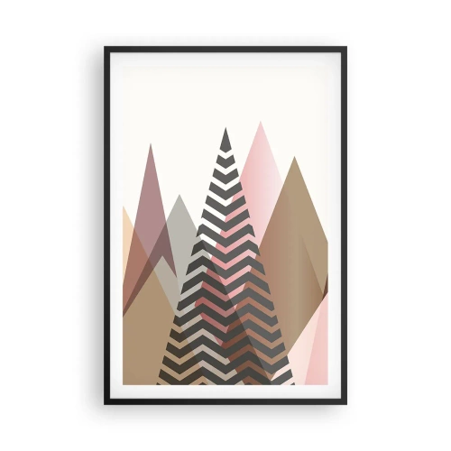 Poster in een zwarte lijst - Piramidaal uitzicht - 61x91 cm