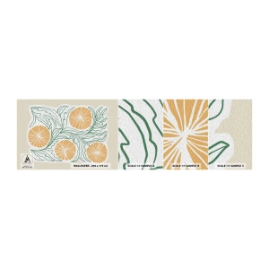 Fotobehang Staaltje Standard Eco - Etnisch met een vleugje abstractie - Boho, Citroen, Minimalisme - 100x30 cm