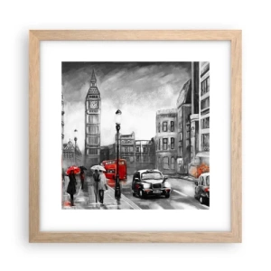 Een poster in een licht eiken lijst - Helemaal geen grijze stad - 30x30 cm