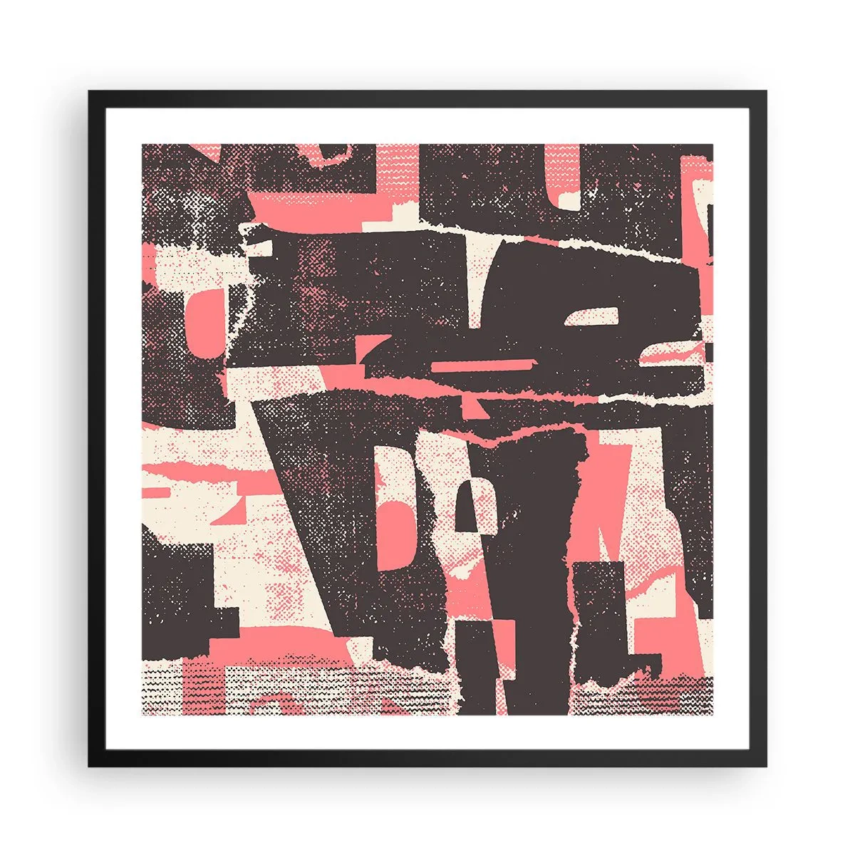 Poster in een zwarte lijst - Al dit lawaai - 60x60 cm